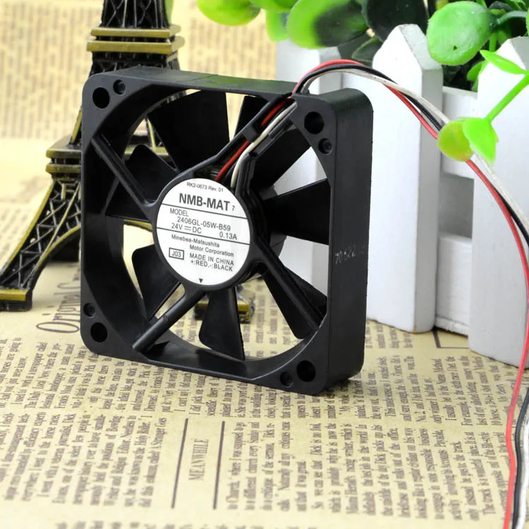 Оригинальный Для НМБ 2406 GL 05W B59 24V 0.13A6CM 6015 3 жильный Инвертор Вентилятор