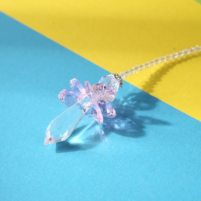 Kristály Geometriai Szélcsengő Prizmák Medál Napsütéses Fogók Bevont Szivárványos Üldöző Függő Csepp Kültéri Beltéri Kerthez - Image 5