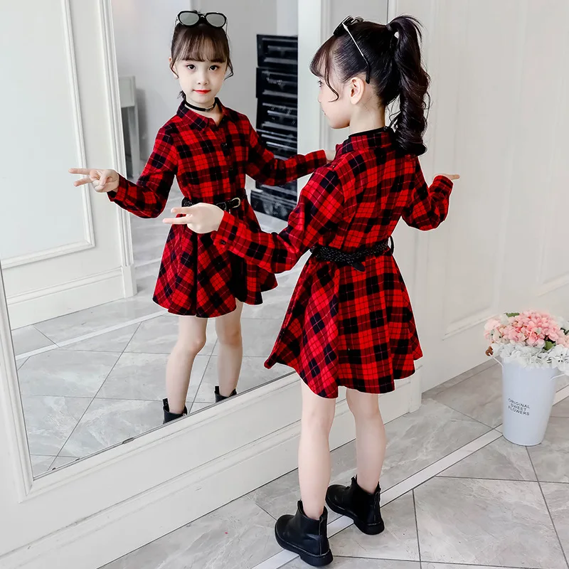 Pogo stick jump lona Sabroso Vestidos Elegantes Para Niñas De A 13 Años, Ropa Informal De Manga Larga A  Cuadros Con Cinturón Para Niños, Vestidos De Moda Para Adolescentes|  Vestidos| AliExpress | truongquoctesaigon.edu.vn