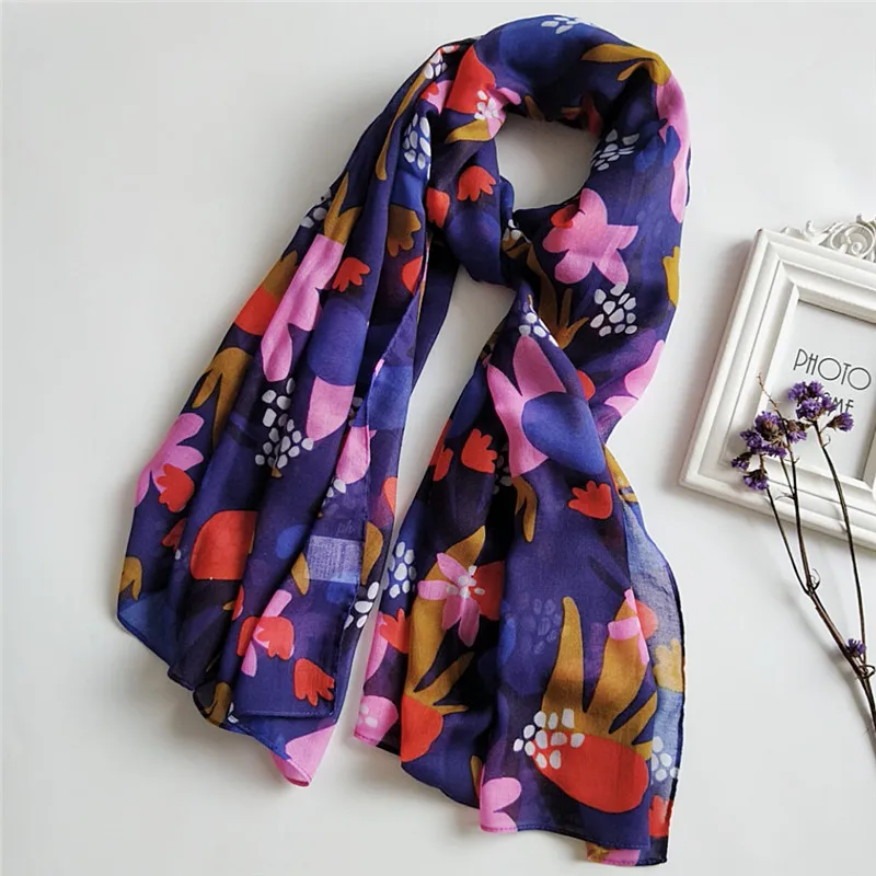 2020 New Spring Flower Print Soft Scarves Shawls Long Beach Viscose Floral Wrap Scarf Hijab Free Shipping |
