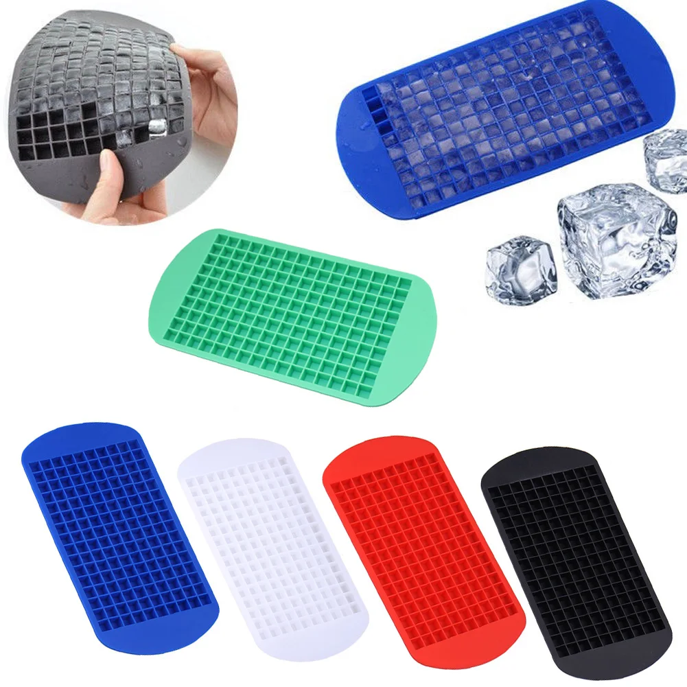 160 Practical Ice Mold Mini Small Ice Cube Tray Frozen Cubes Trays Silicone Ice Mold Kitchen Tool DEC889