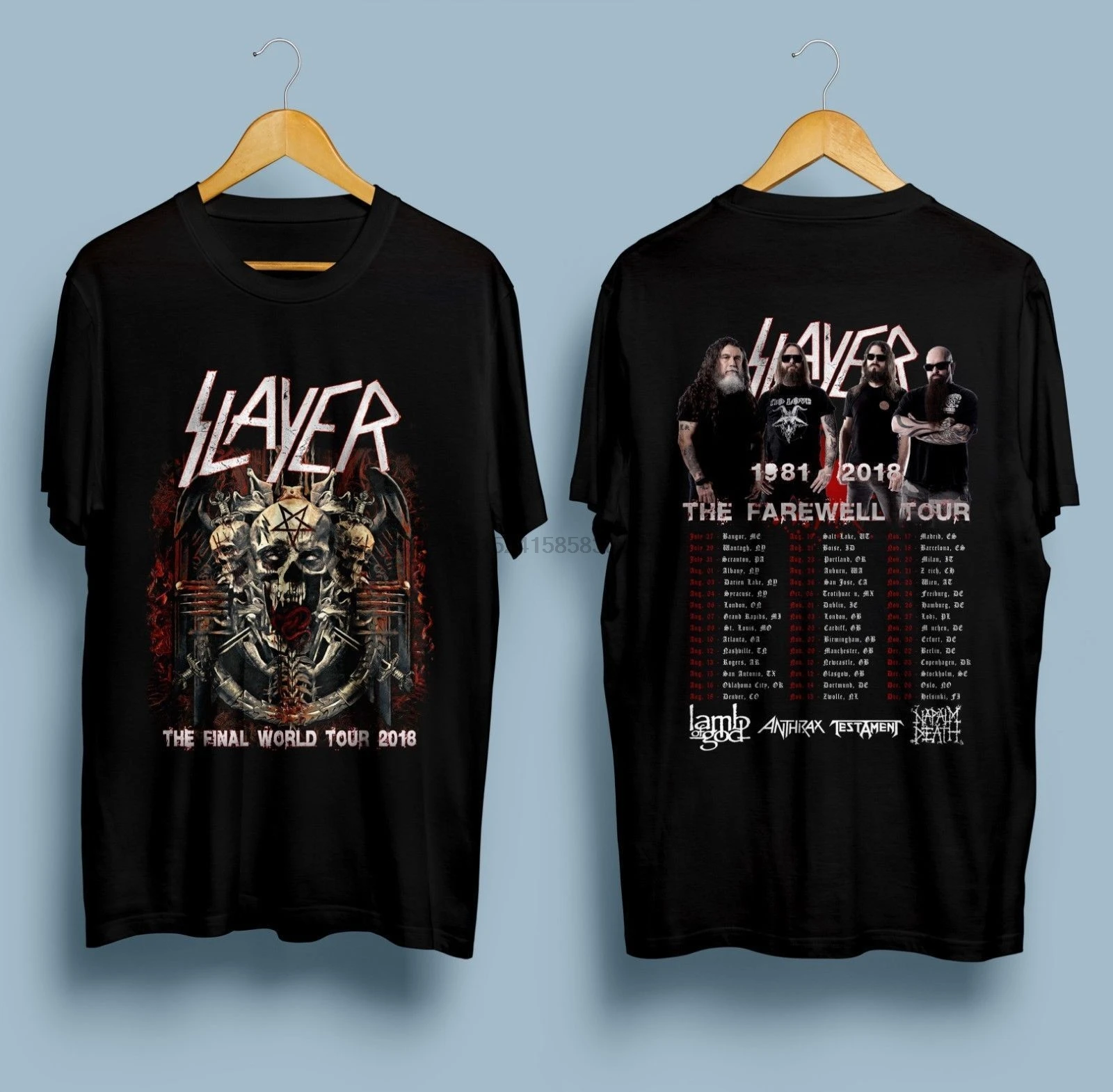 Slayer Final Farewell World Tour Second Leg T-SHIRT Size S - 5XL Sleeve T Shirt Summer Men Tee Tops Clothing | Мужская одежда