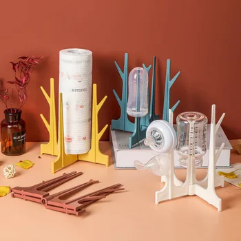 

Shelf Unique Branch Shape Rack Kitchen Restaurant Roll Paper Bedroom Key Shelf Multifunctional Tissue Shelf Bottle Storage Drain