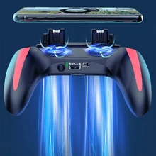 Геймпад Pubg контроллер двойной крутой вентилятор 5000 мАч Powerbank игровой контроллер Android джойстик мобильный H10 игровой коврик