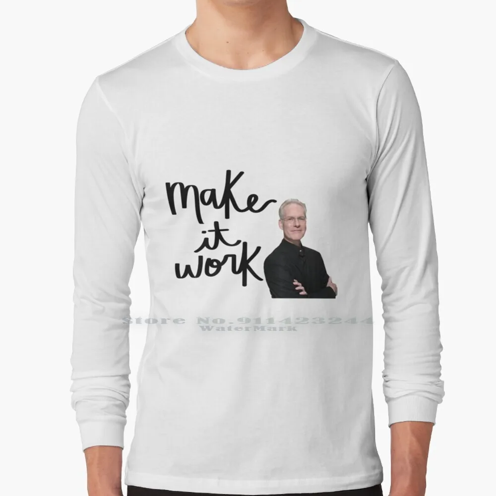 Tim Gunn / Make It Work футболка с длинным рукавом Tee Project подиумный проект Bravo Tv Reality |