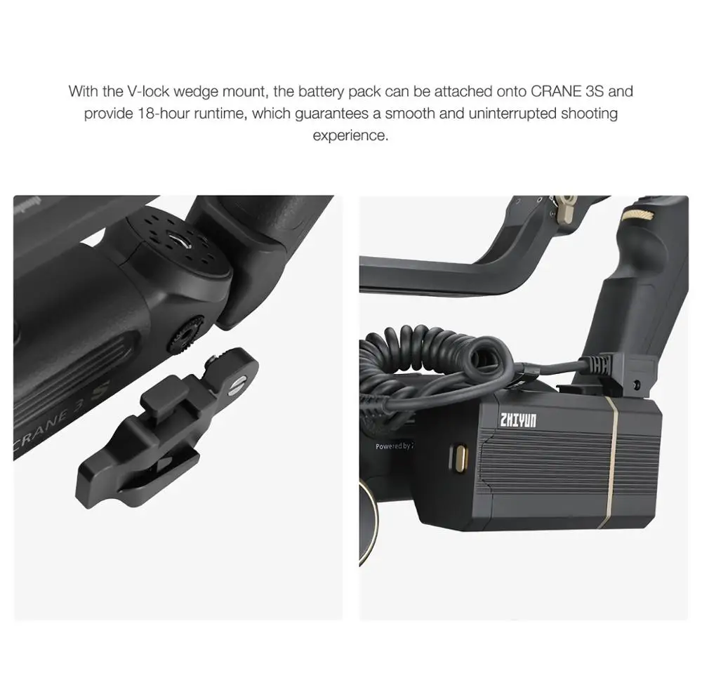 ZHIYUN Official Power Plus для Crane 3S 3 осевой Ручной Стабилизатор|Аксессуары систем