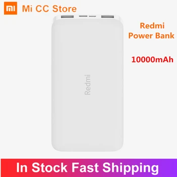 

Xiaomi Redmi 10000mAh Power Bank High Speed External Battery Dual USB Input Output Two-way Fast Charge Portable For Phone
