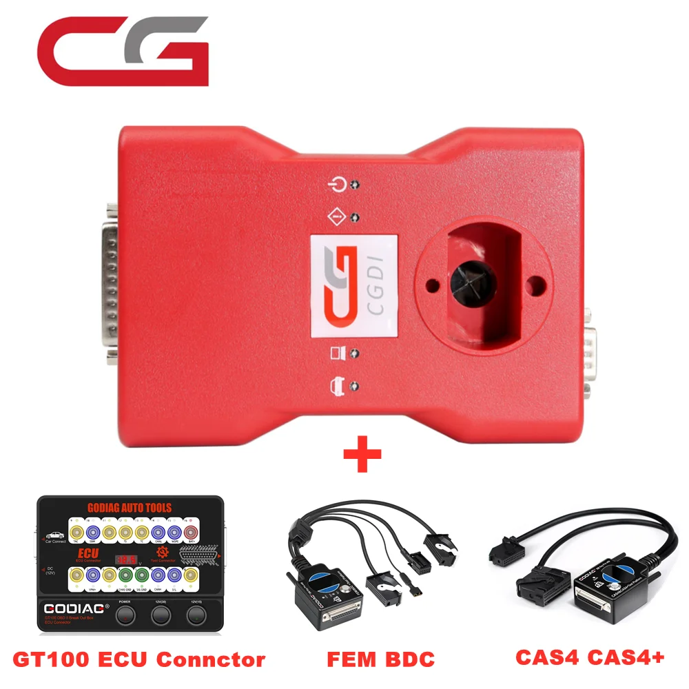 Программатор автомобильных ключей CGDI Prog для BMW MSV80 CAS1 CAS2 CAS3 + GODIAG GT100 и FEM BDC CAS4