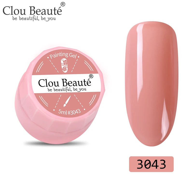 3043 Clou Beaute краска для ногтей маникюр 72 цвета УФ светодиодный замачиваемый УФ-гель для ногтей Топ гель лак для ногтей Гибридный DIY гель для краски - Цвет: 3043