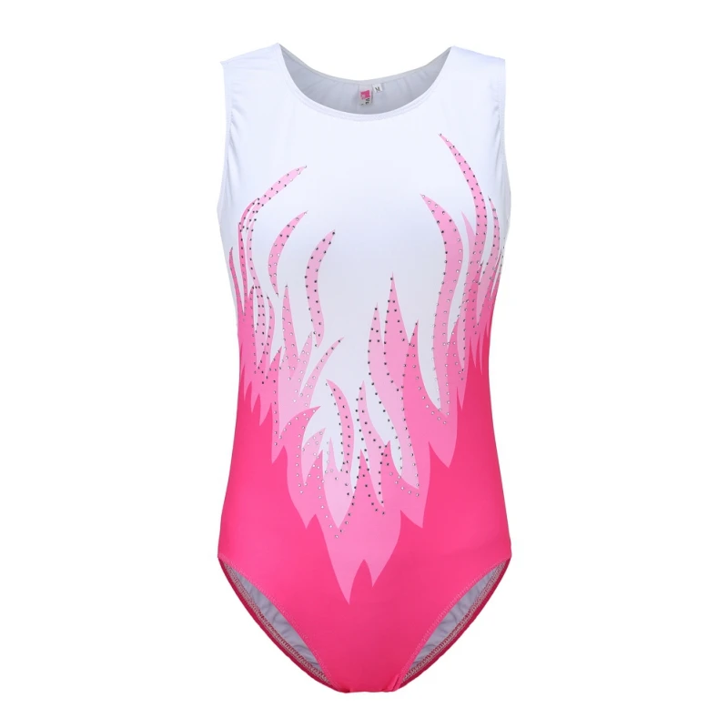 Diamond Adult Ballet Leotards Sleeveless Shiny Gymnastics Leotard One-Piece Ballet Dance Wear Bodysuit Dance Costumes Sportswear