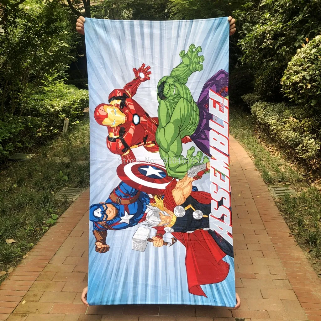 The Avengers Captain America Bath Towel Throws Cotton Baby Iron Man