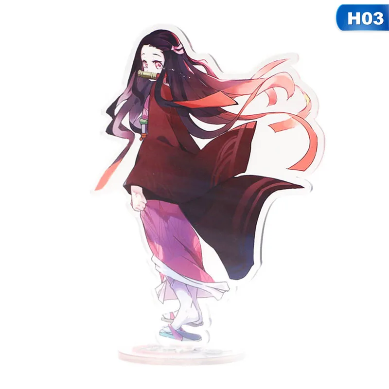 Японское аниме Demon Slayer: Kimetsu No Yaiba Kamado Tanjirou Kamado Nezuko Косплей фигурка на акриловой подставке канцелярские принадлежности
