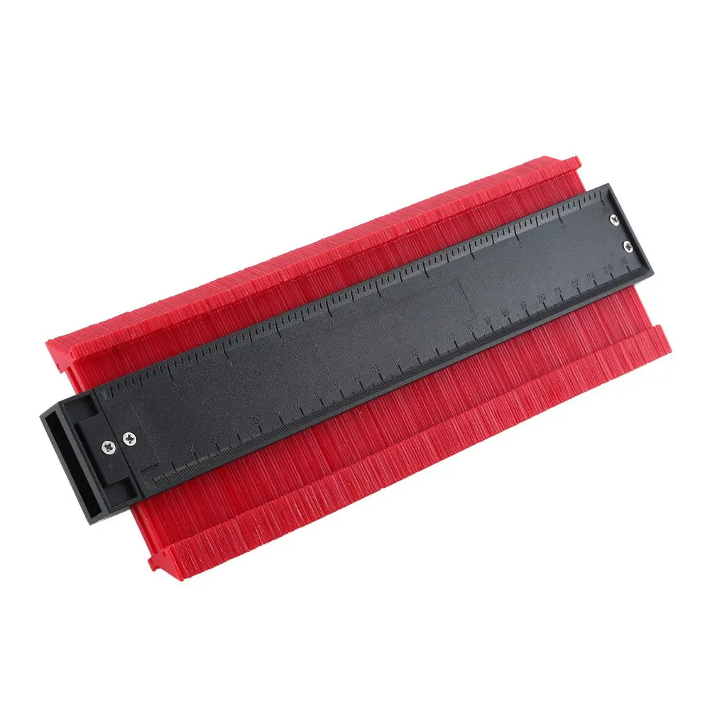 10 inch Red Пластиковый контурный профиль копировальная линейка для дубликатора плитки ламината инструменты стандарт 5 дюймов/10 дюймов ширина древесины маркировочный инструмент - Цвет: 10 inch Red