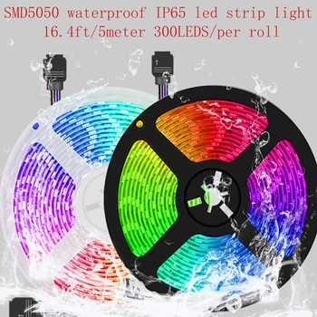 

Flexible LED strip light SMD5050 60leds per meter waterproof DC12V RGB white red green blue 4000K warmwhite Yellow Pink