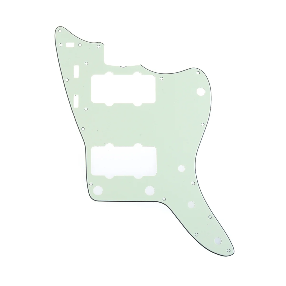 Musiclily Pro 13-Foro 65 60S Vintage Chitarra Pickguard Per Fender Americano Jazzmaster, 3Ply Menta Verde