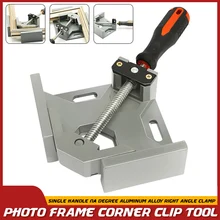 Aluminum Single Handle 90 Degree Right Angle Clamp Angle Clamp Woodworking Frame Clip Right Angle Folder Tool