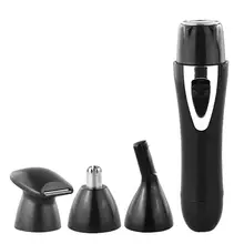 4 в 1 портативный триммер для волос, бровей, ушей, носа, бороды, набор электробритва