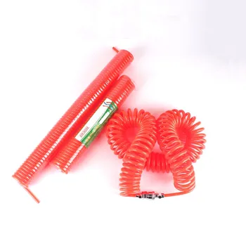 

3M / 6M / 9M / 12M / 15MPU 6 * 4mm 8 * 5mm air compressor telescopic spiral hose spring tube flexible pneumatic tool pipe joint