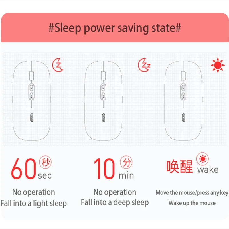 Wireless Mouse Bluetooth Mouse Gamer Rechargeable Computer Mouse Wireless USB Ergonomic Mause Silent Mice For Ipad/Mac/Laptop