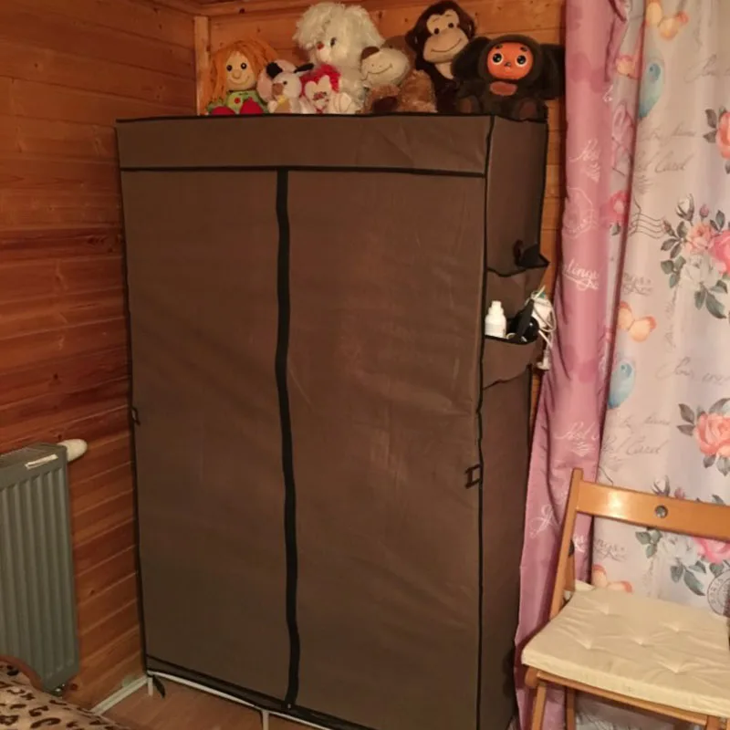 Non-woven Large Wardrobe Coffee Fabric Closet Portable Folding Dust-proof Waterproof Storage Cabinet Home Furniture
