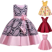 Новинка года; печать девушек; платье в полоску без бретелек; детское платье-пачка принцессы с бантом и надписями; Детские вечерние платья на день рождения