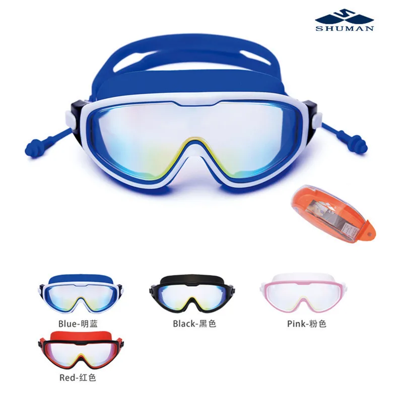 

2018 Shuman New Style Electroplated Large Frame Goggles Men And Women Universal Style Waterproof Anti-fog High-definition Comfor