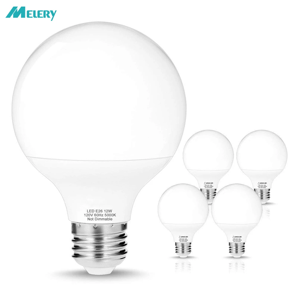 E27 Led Light Bulbs Daylight 5000k Equivalent 75 To100w Incandescent G80 Halogen Globe Shape Screw Lamp 950 Lumens Vanity 4pack Led Bulbs Tubes Aliexpress