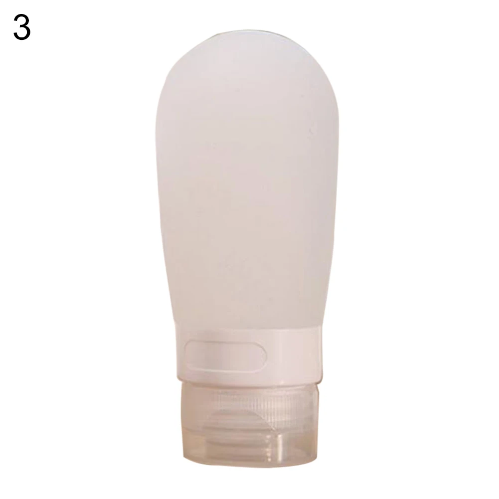 Портативная силиконовая многоразовая мини-упаковочная Бутылка для путешествий, пресс-бутылка для лосьона, шампуня, аксессуаров для ванной - Цвет: Белый