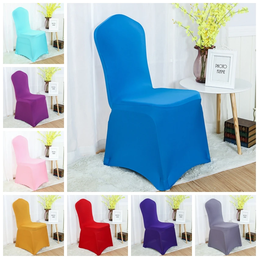 Spandex Wedding Chair Cover Lycra Stretch Elastic For Dining Banquet