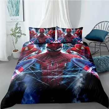 

Hero Spiderm Bedding Set Bedroom Decor Boys Gift Hypoallergenic Microfiber Quilt Cover 1PC Duvet Cover with Pillowcase Dropship