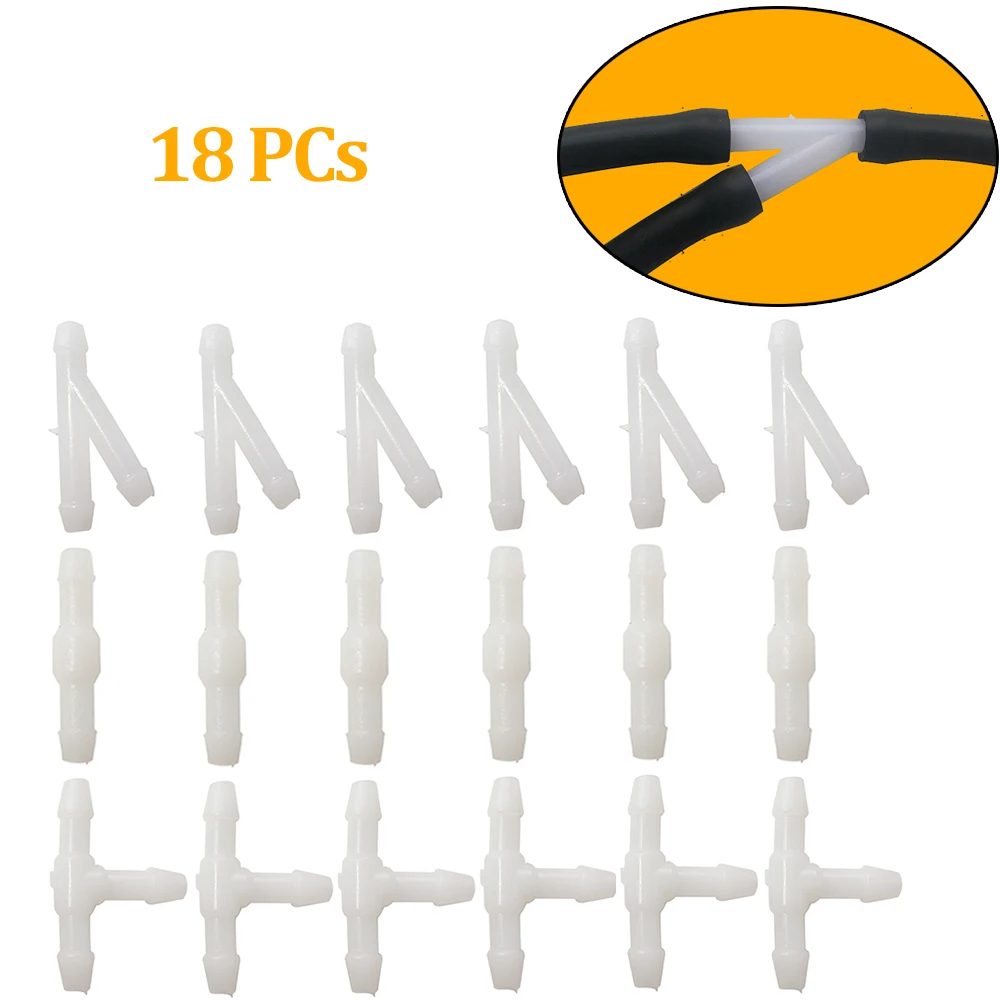 18Pcs/set Windshield Wiper Hose Connectors Windshield Washer Hose