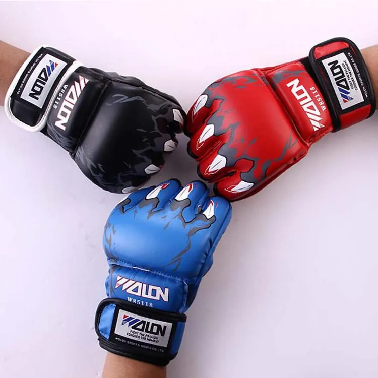 Wulong Ghost MMA Перчатки для бокса с полупальцами перчатки для дзюдо санды UFC для игры в мешки с песком боксерские перчатки