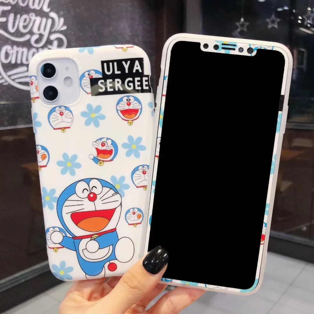 Закаленное защитное стекло с мультяшным рисунком для iPhone 11 Pro Max 8 7 6 6S Plus X XR XS +