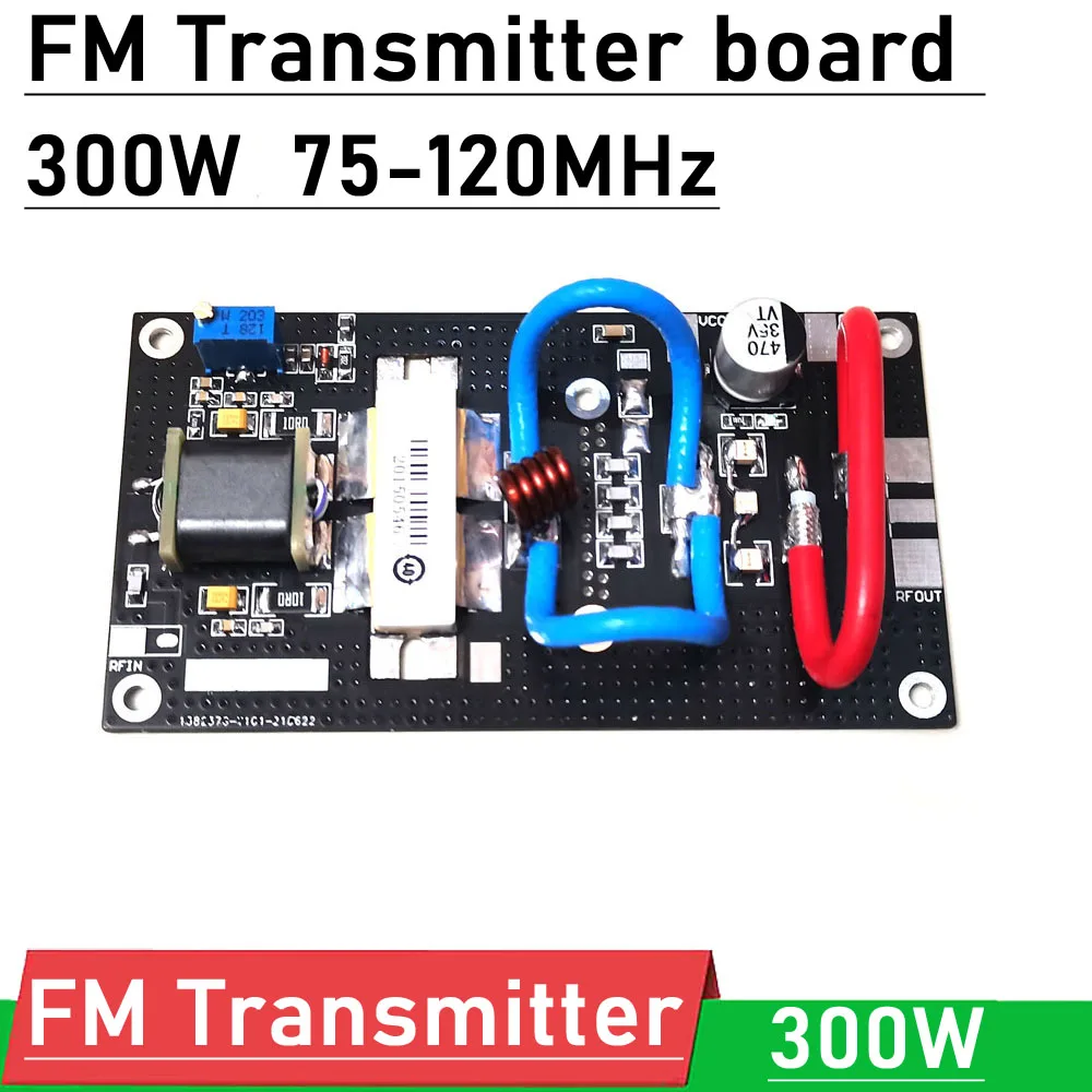 

300W FM transmitter Board RF Power Amplifier 75-120Mhz DC 27V for Ham Radio Campus Rural Broadcasting Assembled