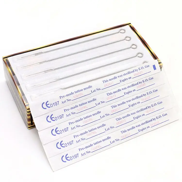 

50Pcs 19 Sizes Disposable Tattoo Needles 5RL Sterilized Permanent Makeup Tattoo Needles For Body Painting Tattoo Ink,tattoo Art
