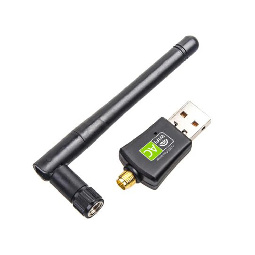 Сетевые карты беспроводной Wifi адаптер USB Двухдиапазонный 600 Мбит/с 5/2. 4 ГГц антенна локальной сети ключ Wifi для Win 7 8 10 Mac Vista Windows XP