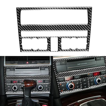 

Carbon Fiber Center Console A/C Control Panel Frame Cover Trim Car Styling Sticker for Audi Q7 2008-2015