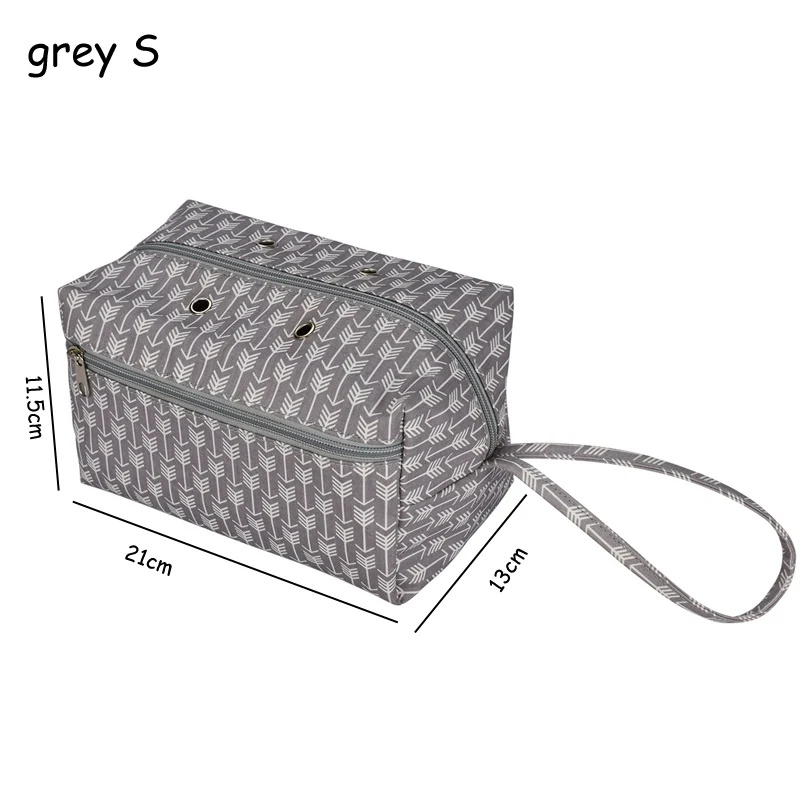 grey octagonal S DIY шитье вязание крючком, вязание Органайзер 2 размера органайзер для хранения пряжи с разделителем портативный ручной работы Швейные принадлежности для хранения - Цвет: grey octagonal S
