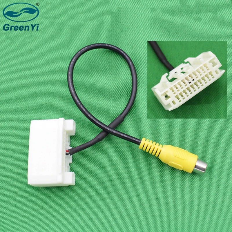 GreenYi Car Rear View Camera RCA Plug to Original Reverse Convert Video Adapter For Jeep Compass