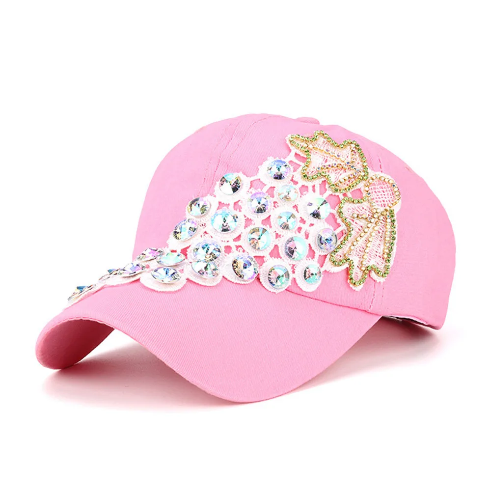 Женская бейсбольная кепка с рисунком винограда Snapback Хип Хоп Плоская Шляпа L0802 - Цвет: Pink