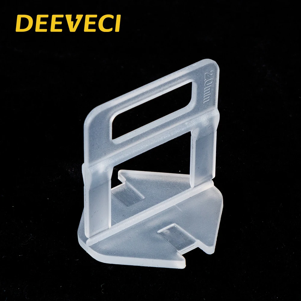 

100pcs/pack 2mm Tile Leveling System Clip Kit Wall Floor Tiling Spacer Tool 100pcs Clips used in 6~15mm tiles
