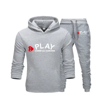 

2020 New Brand Men Sweater Hooded Autumn / Winter Men Sets Pullovers Sweatpants Two Pieces Set bodybuilding Tracksuit men set