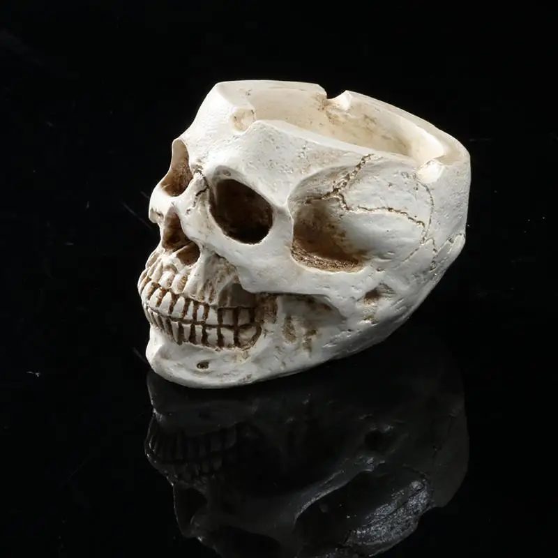 1pc Skull Ashtray Spooky Resin Halloween Decors Bar Decors Smoking Room Accessories For Haunted House Office Bar Home portable ashtray,cigarettes ashtray,silicone ashtray,stainless steel ashtray,metal ashtray,air purifier ashtray,wood ashtray,ceramic ashtray