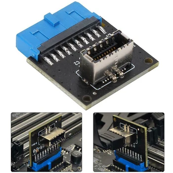 

Expansion Card Computer Front Facing Motherboard USB3.0 19Pin To TYPE-E 20Pin Adapter Connecting Professional Data Transfer