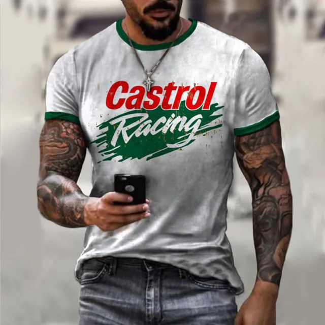 3d Tshirts For Men Vintage Casual T-shirt Street Fashion Men Monogram Printed T-shirt Short-sleeved Loose Oversized T-shirt Tops GH-12002