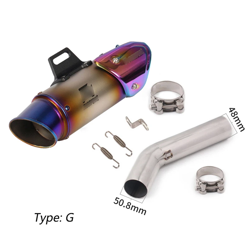 For 2006-2007 Suzuki GSXR600 GSXR750 Motorcycle Exhaust Pipe Mid Slip On 51 mm Escape No Db Killer Delete Replace Catalyst