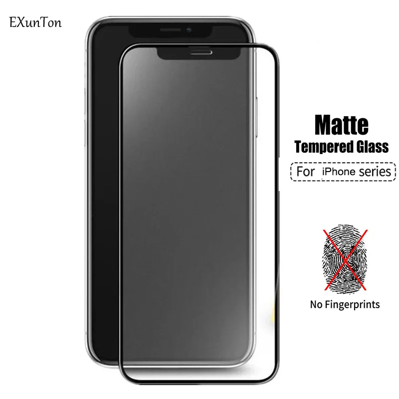 Закаленное стекло для iPhone 11 Pro Max XS XR X 2.5D матовая защитная пленка Apple 7 8 Plus 6