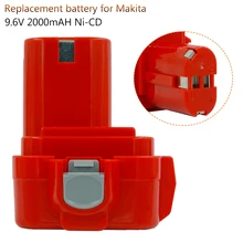 PA09 9,6 V 2000 мАч Ni-CD Замена Батарея для Makita 9100 9101A 91019120 9122 6207D 6261D 192595-8 192596-6 отвертка акумуляторная батарея