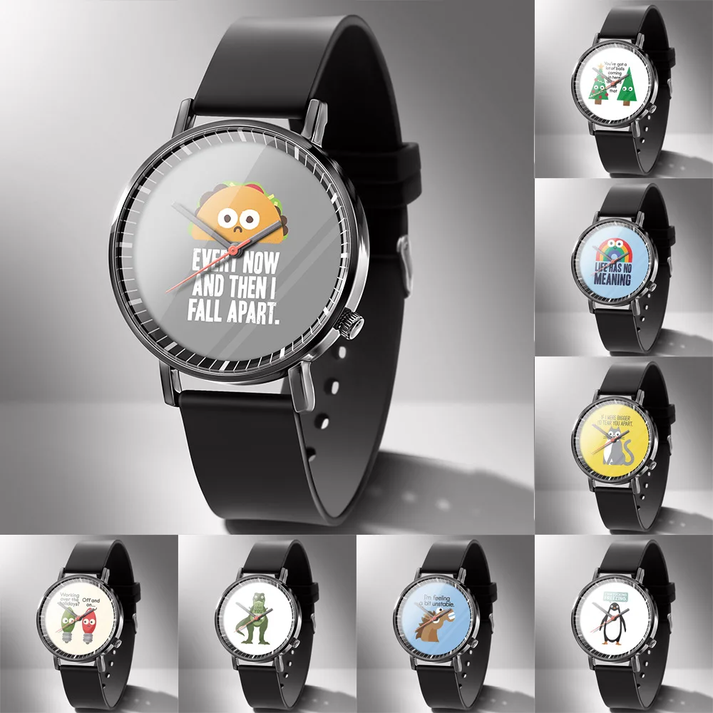 

MiSS White Cartoon Lettered Fruit Food Series Watch Fashion Students Men And Women Watch