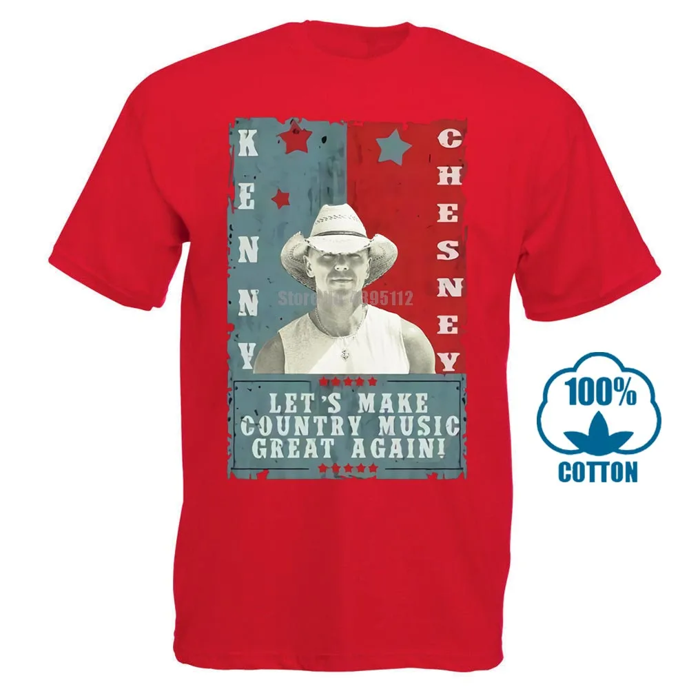 Черная футболка с надписью Kenny Chesney Let'S Make Strand Music Great Again M 6 Xl 012414 - Цвет: Красный